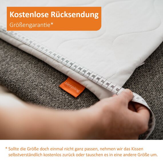 sleepling 2er Set Kissen 40x40 cm, Sofakissen, Kissenfüllung, Zierkissen für Allergiker, Deko Kissen Füllung 40 x 40, Ökotex, waschbar bis 60 Grad, Made in EU, Komfort 100