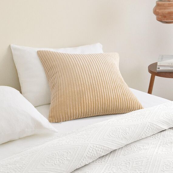 Topfinel 2er Set Kissenbezug 50x50 - Kordsamt Kissenbezüge Kissenhülle Sofakissen Dekokissen Couchkissen Weich für Sofa Schlafzimmer Wohnzimmer Büro,Zierkissenbezug Deko Kissenhüllen Wohnzimmer Khaki