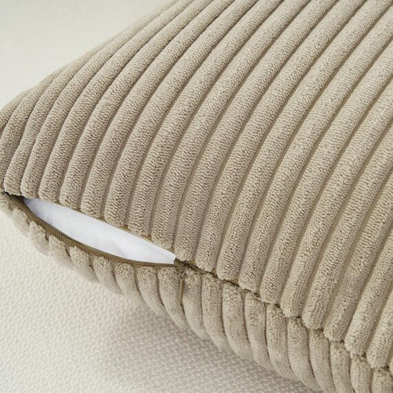 Topfinel 2er Set Taupe Kordsamt Kissenbezug 45x45CM Weich Dekorative Moderne Kissenbezüge Kissenhülle Dekokissenbezug Sofakissen Dekokissen Boho Deko für Sofa Schlafzimmer Wohnzimmer Balkon