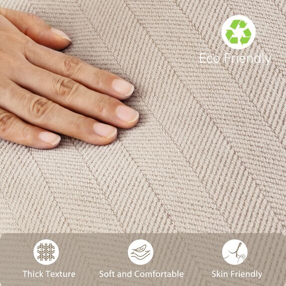 ZWJD Beige Kissenbezug 45x45 2er Set Chenille Kissenbezüge Sofakissen Kissenhüllen mit elegantem Design, weiche und luxuriöse dekorative Dekokissen für Couch, Bett und Heimdekoration