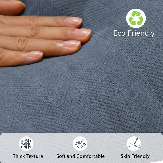 ZWJD Staub Blau Kissenbezug 40x40 2er Set Chenille Kissenbezüge Sofakissen Kissenhüllen mit elegantem Design, weiche und luxuriöse dekorative Dekokissen für Couch, Bett und Heimdekoration