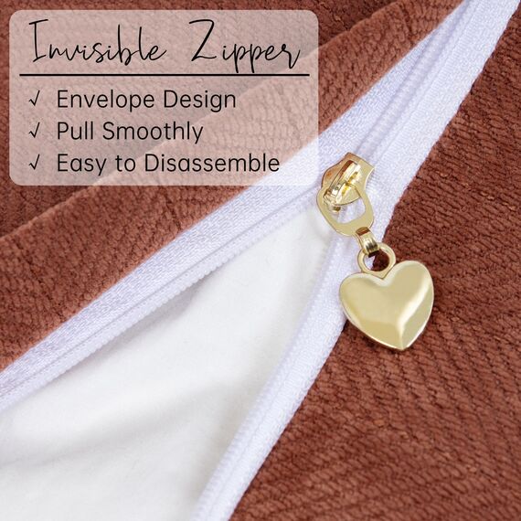 ZWJD Rost Kissenbezug 60x60 2er Set Chenille Kissenbezüge Sofakissen Kissenhüllen mit elegantem Design, weiche und luxuriöse dekorative Dekokissen für Couch, Bett und Heimdekoration