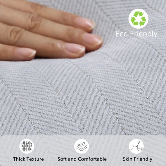 ZWJD Hell Grau Kissenbezug 40x40 2er Set Chenille Kissenbezüge Sofakissen Kissenhüllen mit elegantem Design, weiche und luxuriöse dekorative Dekokissen für Couch, Bett und Heimdekoration