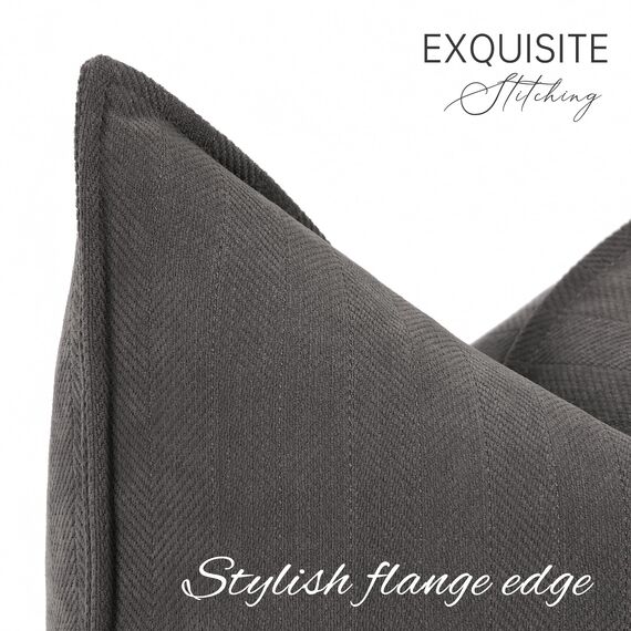 ZWJD Rustikales Grau Kissenbezug 45x45 2er Set Chenille Kissenbezüge Sofakissen Kissenhüllen mit elegantem Design, weiche und luxuriöse dekorative Dekokissen für Couch, Bett und Heimdekoration