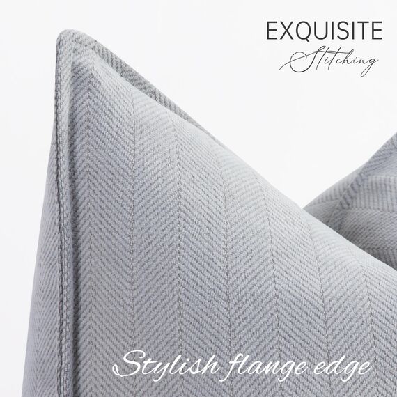 ZWJD Hell Grau Kissenbezug 40x40 2er Set Chenille Kissenbezüge Sofakissen Kissenhüllen mit elegantem Design, weiche und luxuriöse dekorative Dekokissen für Couch, Bett und Heimdekoration