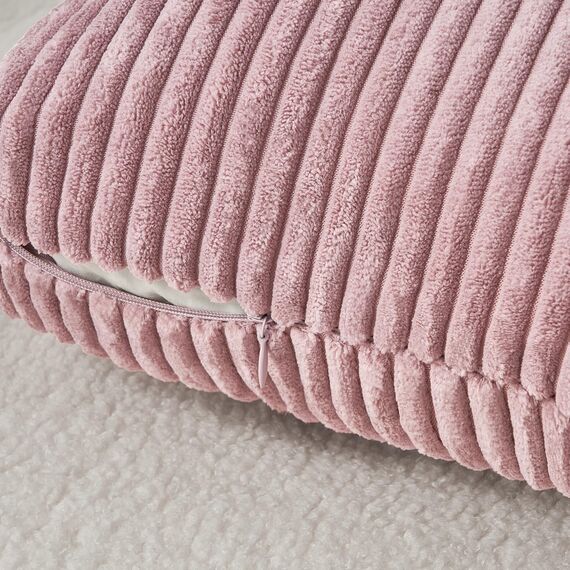 Topfinel 2er Set Kissenbezüge 50x70cm Kord Kissenhülle Dekorative Kissenbezug Sofakissen Couchkissen Dekokissen Zierkissenbezug Deko Kissenhülle Rosa