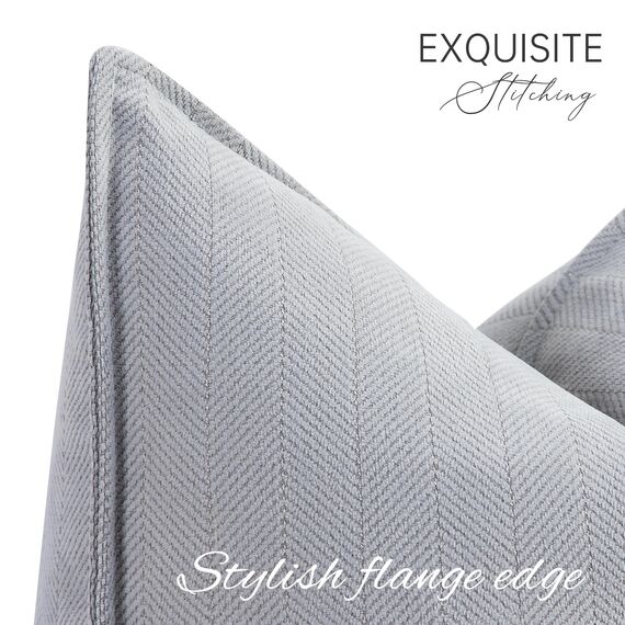 ZWJD Hell Grau Kissenbezug 30x50 2er Set Chenille Kissenbezüge Sofakissen Kissenhüllen mit elegantem Design, weiche und luxuriöse dekorative Dekokissen für Couch, Bett und Heimdekoration