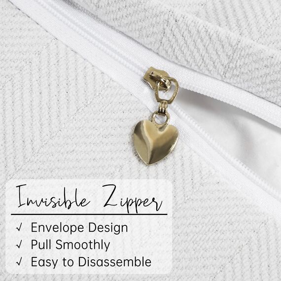 ZWJD Creme Kissenbezug 30x50 2er Set Chenille Kissenbezüge Sofakissen Kissenhüllen mit elegantem Design, weiche und luxuriöse dekorative Dekokissen für Couch, Bett und Heimdekoration