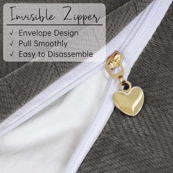 ZWJD Rustikales Grau Kissenbezug 55x55 2er Set Chenille Kissenbezüge Sofakissen Kissenhüllen mit elegantem Design, weiche und luxuriöse dekorative Dekokissen für Couch, Bett und Heimdekoration