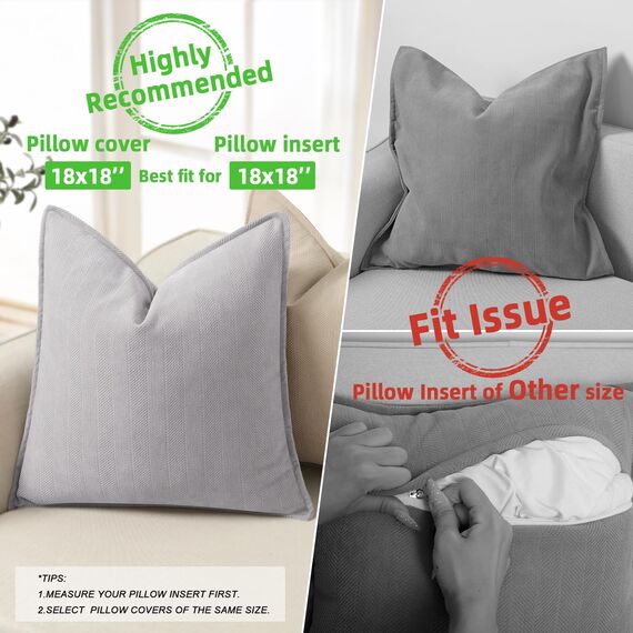 ZWJD Hell Grau Kissenbezug 45x45 2er Set Chenille Kissenbezüge Sofakissen Kissenhüllen mit elegantem Design, weiche und luxuriöse dekorative Dekokissen für Couch, Bett und Heimdekoration