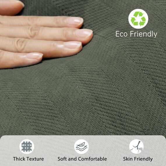 ZWJD Armeegrün Kissenbezug 40x60 2er Set Chenille Kissenbezüge Sofakissen Kissenhüllen mit elegantem Design, weiche und luxuriöse dekorative Dekokissen für Couch, Bett und Heimdekoration