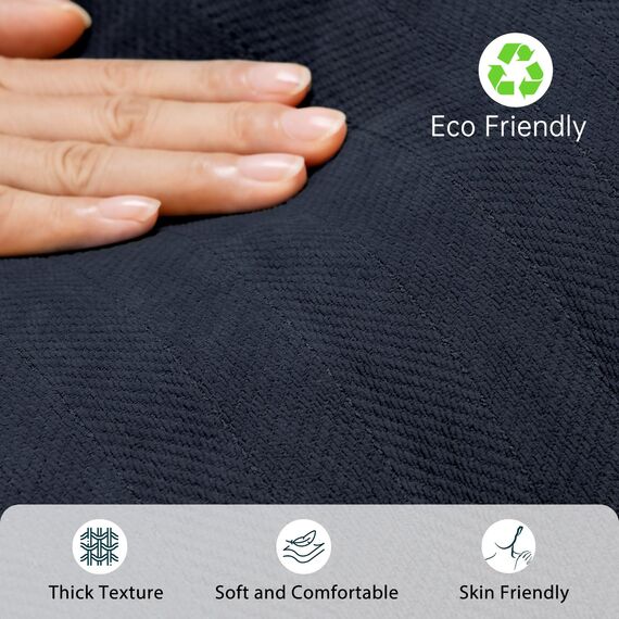 ZWJD Navy Kissenbezug 50x50 2er Set Chenille Kissenbezüge Sofakissen Kissenhüllen mit elegantem Design, weiche und luxuriöse dekorative Dekokissen für Couch, Bett und Heimdekoration