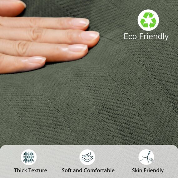 ZWJD Armeegrün Kissenbezug 60x60 2er Set Chenille Kissenbezüge Sofakissen Kissenhüllen mit elegantem Design, weiche und luxuriöse dekorative Dekokissen für Couch, Bett und Heimdekoration