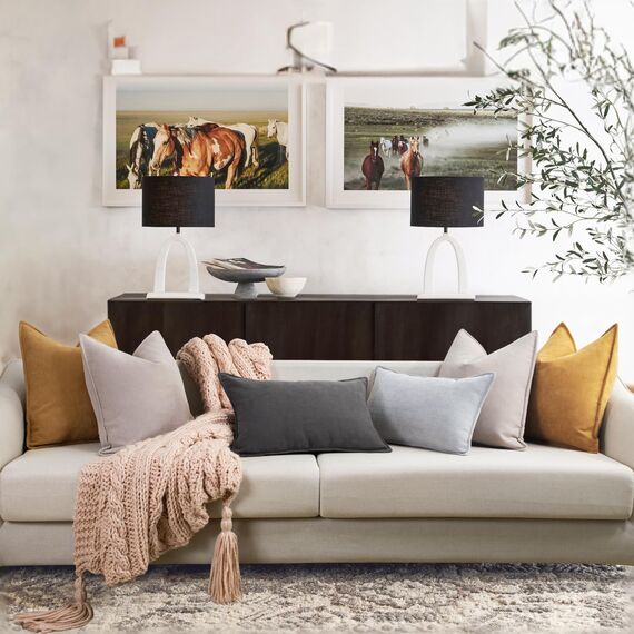 ZWJD Senf Gelb Kissenbezug 30x50 2er Set Chenille Kissenbezüge Sofakissen Kissenhüllen mit elegantem Design, weiche und luxuriöse dekorative Dekokissen für Couch, Bett und Heimdekoration