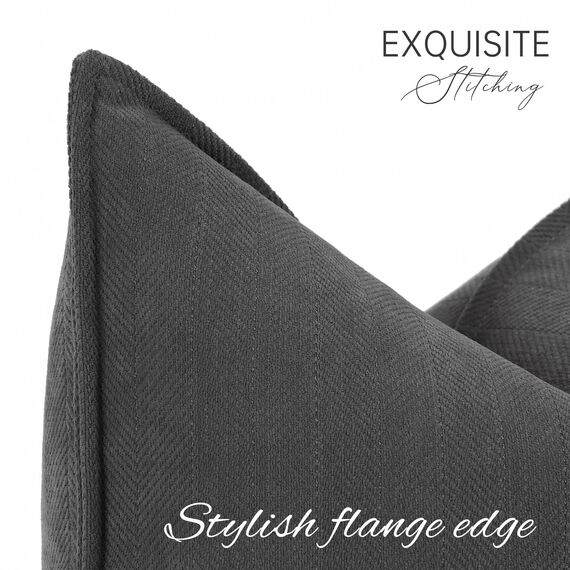 ZWJD Rustikales Grau Kissenbezug 30x50 2er Set Chenille Kissenbezüge Sofakissen Kissenhüllen mit elegantem Design, weiche und luxuriöse dekorative Dekokissen für Couch, Bett und Heimdekoration