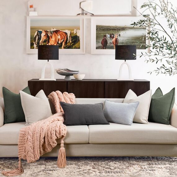 ZWJD Armeegrün Kissenbezug 55x55 2er Set Chenille Kissenbezüge Sofakissen Kissenhüllen mit elegantem Design, weiche und luxuriöse dekorative Dekokissen für Couch, Bett und Heimdekoration