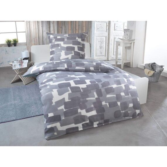 DreamHome Warme Winter Microfaser Thermo Fleece Bettwäsche 135x200 155x220 200x200 Moderne, Größe:200 x 200 cm, Design - Motiv:Design 1