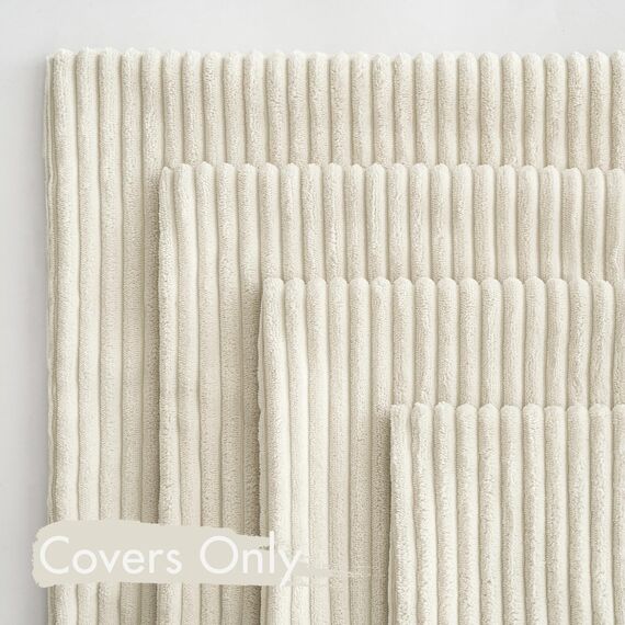 MIULEE 4er Set Kissenbezüge Kord Kissenhülle Dekorative Kissenbezug Sofakissen Couchkissen Dekokissen Zierkissenbezug Deko Kissenhülle mit Verstecktem Reißverschluss 40x40cm 16x16in Creme