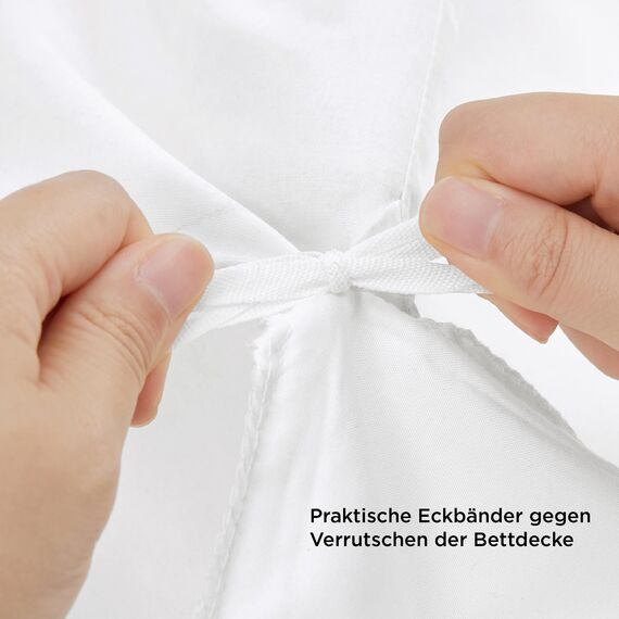 BEDSURE Bettwäsche 200x200 3teilig Weiß - 1 Bettbezug 200x200 cm + 2 Kissenbezüge 80X80 cm, ÖKO-TEX Bettwäsche-Sets Weiß Polyester Mikrofaser mit Reißverschluss