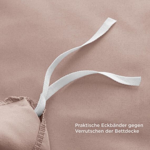 BEDSURE Bettwäsche 135x200 2teilig Rose - 1 Bettbezug 135x200 cm 1 Kissenbezug 80X80 cm, ÖKO-TEX Bettwäsche-Sets Adobe Rosa Polyester Mikrofaser mit Reißverschluss