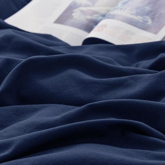 BEDSURE Bettwäsche 200x220 3teilig Marineblau - 1 Bettbezug 200x220 cm + 2 Kissenbezüge 80X80 cm, ÖKO-TEX Bettwäsche-Sets Blau Polyester Mikrofaser mit Reißverschluss