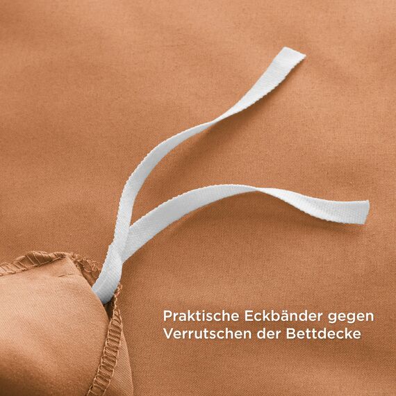 BEDSURE Bettwäsche 135x200 4teilig Orange - 2 Bettbezüge 135x200 cm 2 Kissenbezüge 80X80 cm, ÖKO-TEX Bettwäsche-Sets Gebrannte Orange Polyester Mikrofaser mit Reißverschluss