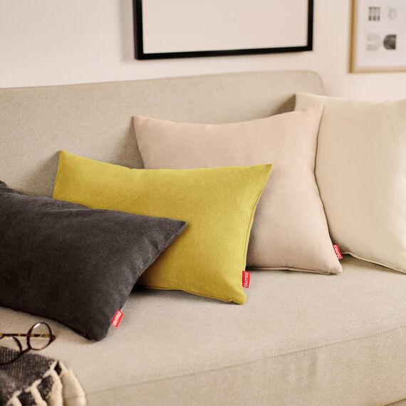 Blumtal 2er Set Kissenbezug 60x60 gelb - kuschelige Chenille Kissenbezüge mit verstecktem Reißverschluss, Oekotex Zertifizierte Kissenhülle für Deko-Kissen Sofakissen Polster & Zierkissen