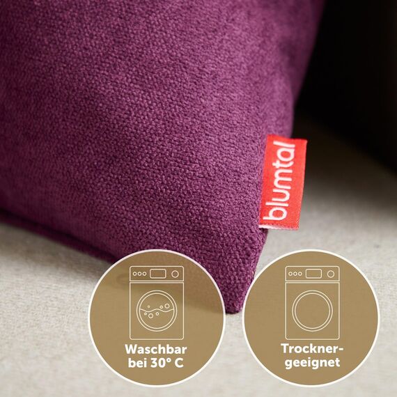 Blumtal 2er Set Kissenbezug 40x60 violett - kuschelige Chenille Kissenbezüge mit verstecktem Reißverschluss, Oekotex Zertifizierte Kissenhülle für Deko-Kissen Sofakissen Polster & Zierkissen