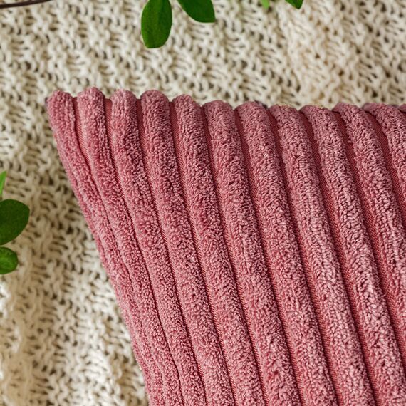 EMEMA Kissenbezug 50x50 cm Kordsamt Kissenbezüge Dekokissen Sofakissen Cord Kissenhülle Zierkissenbezug Kord Dekorative Weiche für Sofa Wohnzimmer Schlafzimmer 2er Set Marmelade