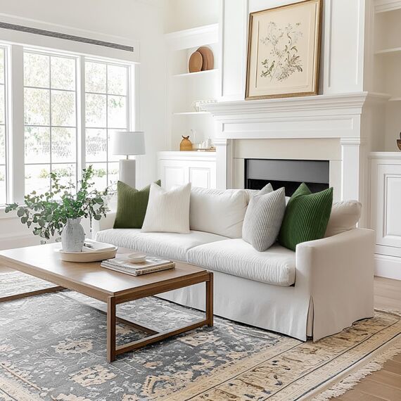 MIULEE Kissenbezüge Kordsamt Kissenbezug Zierkissenbezug Dekokissen Sofakissen Kord 2er Set Kissenhülle Dekorative Zierkissenbezüge Kissen für Sofa Couch Zuhause Wohnzimmer 40x60 cm helles Olivgrün