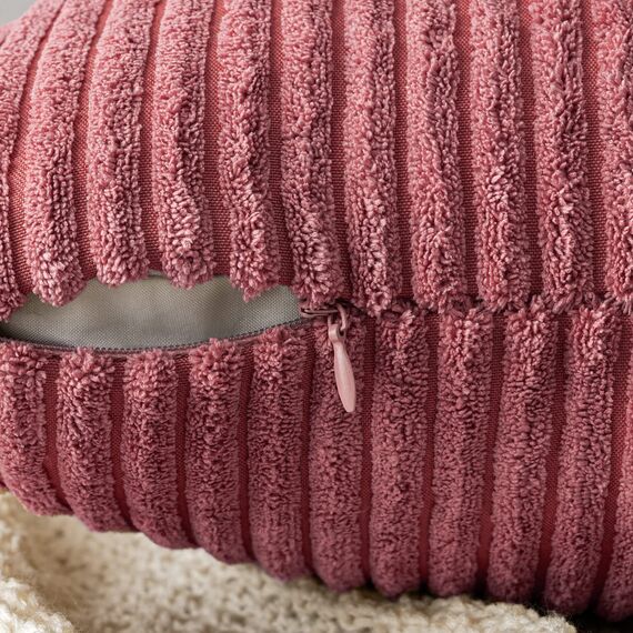 EMEMA Kissenbezug 40x40 cm Kordsamt Kissenbezüge Dekokissen Sofakissen Cord Kissenhülle Zierkissenbezug Kord Dekorative Weiche für Sofa Wohnzimmer Schlafzimmer 2er Set Marmelade