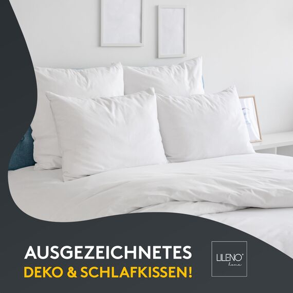 LILENO HOME 1er Set Kissenfüllung 45x45 cm - 40°C waschbares Innenkissen geeignet für Allergiker - Polyester Kisseninlet als Couchkissen, Sofa Kissen, Cocktailkissen und Kopfkissen