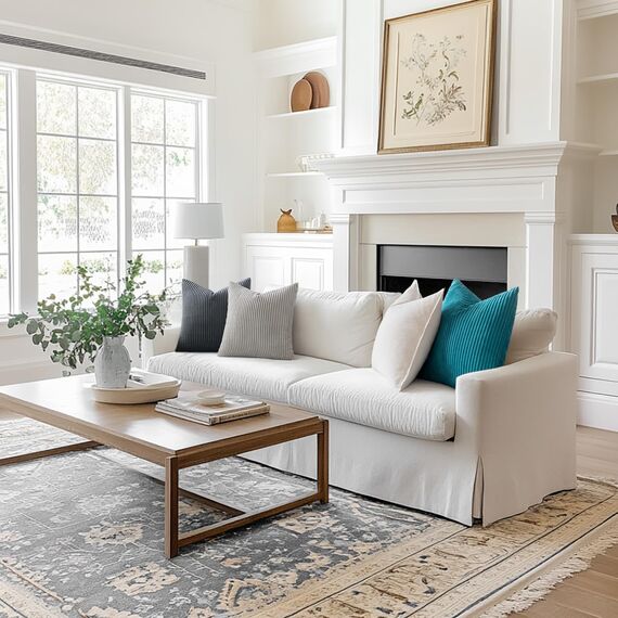 MIULEE 2er Set Kissenbezüge Kord Kissenhülle Dekorative Kissenbezug Sofakissen Couchkissen Dekokissen Zierkissenbezug Deko Kissenhülle mit Verstecktem Reißverschluss 40x80 cm Grau