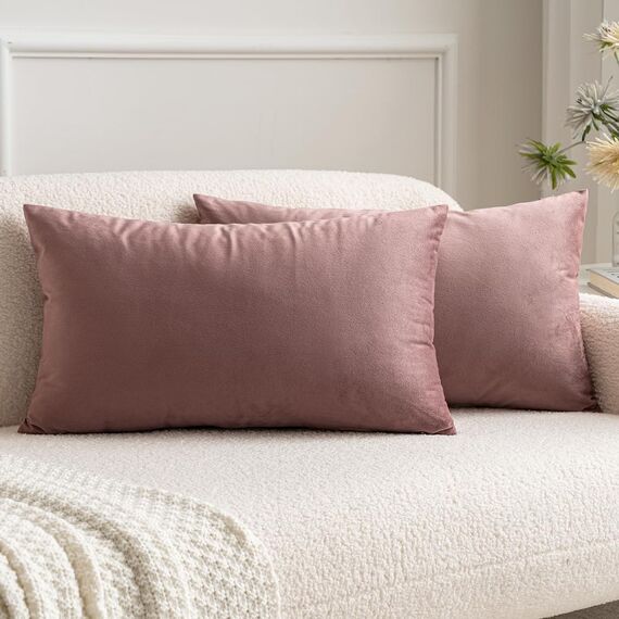 MIULEE 2er Set Kissenbezug Kissenhülle Dekorative Dekokissen Sofakissen Quadrat Wurfkissenbezug mit Verstecktem Reißverschluss Sofa Schlafzimmer 12x20 Zoll 30x50 cm Marmelade