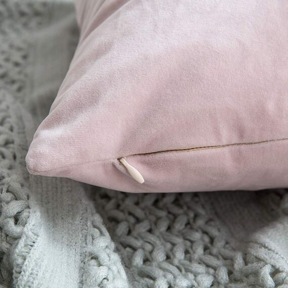 MIULEE 2er Set Kissenbezug Kissenhülle Dekorative Dekokissen Sofakissen Quadrat Wurfkissenbezug mit Verstecktem Reißverschluss Sofa Schlafzimmer 18x18 Zoll 45x45 cm Rosa