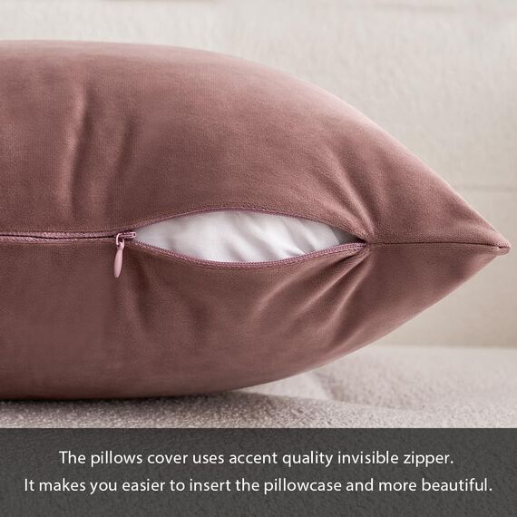 MIULEE 2er Set Kissenbezug Kissenhülle Dekorative Dekokissen Sofakissen Quadrat Wurfkissenbezug mit Verstecktem Reißverschluss Sofa Schlafzimmer 12x20 Zoll 30x50 cm Marmelade