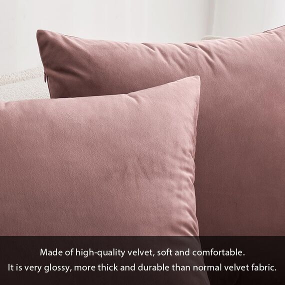 MIULEE 2er Set Kissenbezug Kissenhülle Dekorative Dekokissen Sofakissen Quadrat Wurfkissenbezug mit Verstecktem Reißverschluss Sofa Schlafzimmer 16x16 Zoll 40x40 cm Marmelade