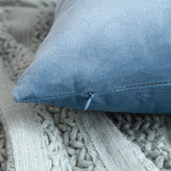 MIULEE 2er Set Kissenbezug Kissenhülle Dekorative Dekokissen Sofakissen Quadrat Wurfkissenbezug mit Verstecktem Reißverschluss Sofa Schlafzimmer 20x20 Zoll 50x50 cm Hellblau