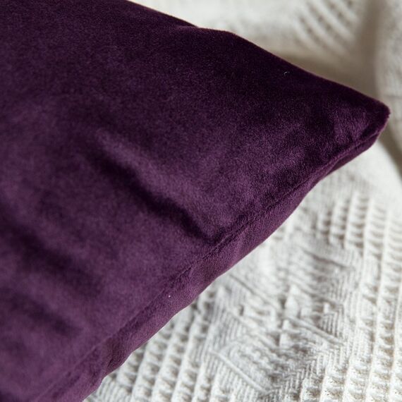 MIULEE 2er Set Kissenbezug Kissenhülle Dekorative Dekokissen Sofakissen Quadrat Wurfkissenbezug mit Verstecktem Reißverschluss Sofa Schlafzimmer 12x20 Zoll 30x50 cm Aubergine Lila