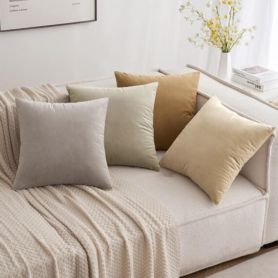 MIULEE 2er Set Kissenbezug Kissenhülle Dekorative Dekokissen Sofakissen Quadrat Wurfkissenbezug mit Verstecktem Reißverschluss Sofa Schlafzimmer 18x18 Zoll 45x45 cm Heart Wood