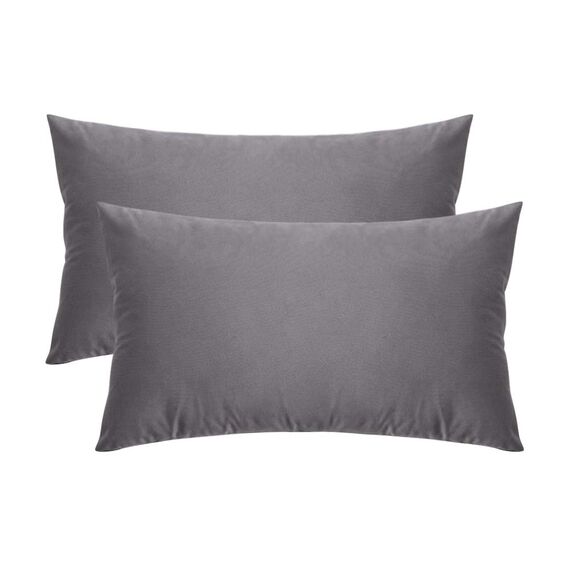 MIULEE 2er Set Kissenbezug Kissenhülle Dekorative Dekokissen Sofakissen Quadrat Wurfkissenbezug mit Verstecktem Reißverschluss Sofa Schlafzimmer 12x20 Zoll 30x50 cm Dunkelgrau