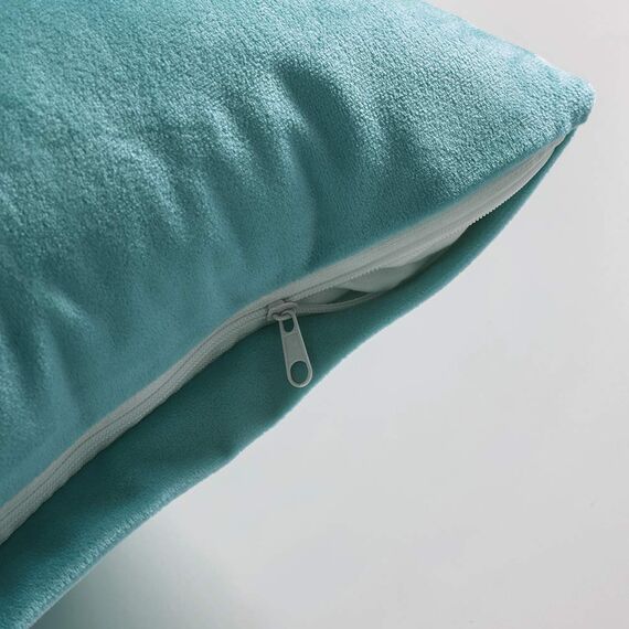 MIULEE 2er Set Kissenbezug Kissenhülle Dekorative Dekokissen Sofakissen Quadrat Wurfkissenbezug mit Verstecktem Reißverschluss Sofa Schlafzimmer 16x32 Zoll 40x80 cm Blaugrün