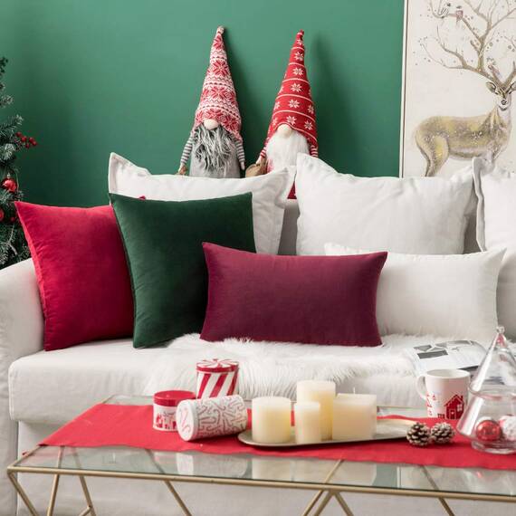 MIULEE 2er Set Kissenbezug Kissenhülle Dekorative Dekokissen Sofakissen Quadrat Wurfkissenbezug mit Verstecktem Reißverschluss Sofa Schlafzimmer 26x26 Zoll 65x65 cm Creme weiß