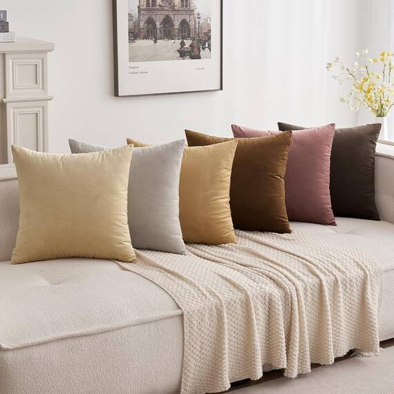 MIULEE 2er Set Kissenbezug Kissenhülle Dekorative Dekokissen Sofakissen Quadrat Wurfkissenbezug mit Verstecktem Reißverschluss Sofa Schlafzimmer 22x22 Zoll 55x55 cm Heart Wood