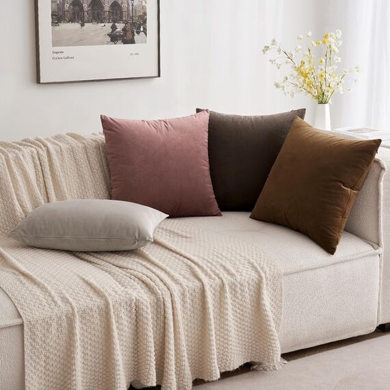 MIULEE 2er Set Kissenbezug Kissenhülle Dekorative Dekokissen Sofakissen Quadrat Wurfkissenbezug mit Verstecktem Reißverschluss Sofa Schlafzimmer 16x24 Zoll 40x60 cm Heart Wood