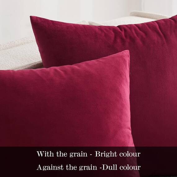 MIULEE 2er Set Kissenbezug Kissenhülle Dekorative Dekokissen Sofakissen Quadrat Wurfkissenbezug mit Verstecktem Reißverschluss Sofa Schlafzimmer 22x22 Zoll 55x55 cm Wein Rot