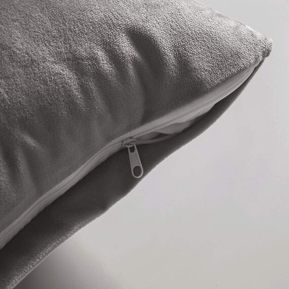 MIULEE 2er Set Kissenbezug Kissenhülle Dekorative Dekokissen Sofakissen Quadrat Wurfkissenbezug mit Verstecktem Reißverschluss Sofa Schlafzimmer 16x32 Zoll 40x80 cm Grau