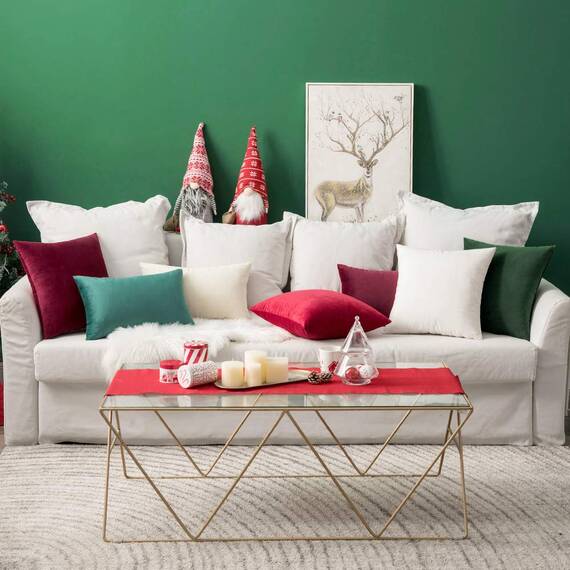 MIULEE 2er Set Kissenbezug Kissenhülle Dekorative Dekokissen Sofakissen Quadrat Wurfkissenbezug mit Verstecktem Reißverschluss Sofa Schlafzimmer 26x26 Zoll 65x65 cm Creme weiß