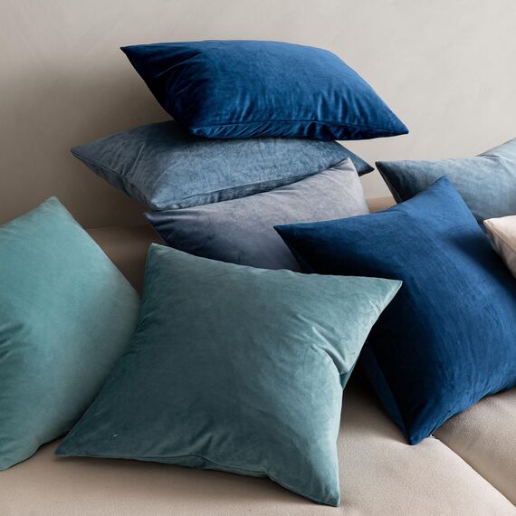 MIULEE 2er Set Kissenbezug Kissenhülle Dekorative Dekokissen Sofakissen Quadrat Wurfkissenbezug mit Verstecktem Reißverschluss Sofa Schlafzimmer 16x16 Zoll 40x40 cm Dunkelblau