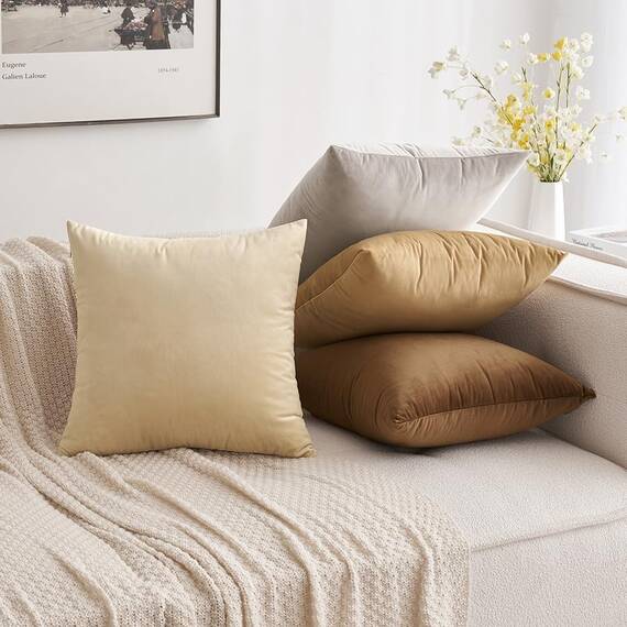 MIULEE 2er Set Kissenbezug Kissenhülle Dekorative Dekokissen Sofakissen Quadrat Wurfkissenbezug mit Verstecktem Reißverschluss Sofa Schlafzimmer 26x26 Zoll 65x65 cm Heart Wood